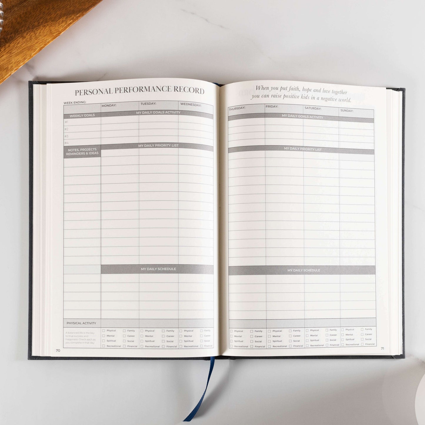 The Performance Planner Linen Edition